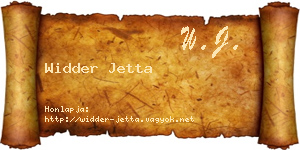 Widder Jetta névjegykártya